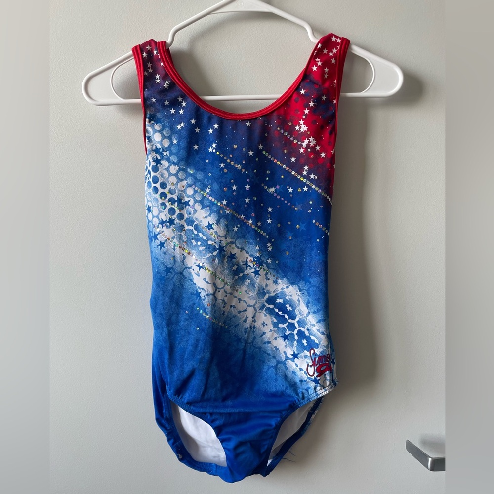 GK Elite: Red, White, and Blue Galactic Leotard